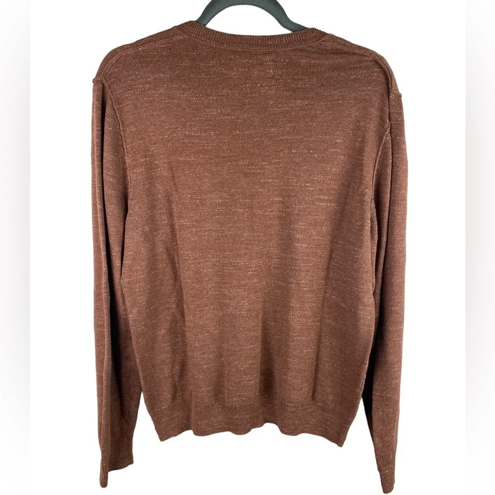 Lucky Brand Men’s vintage 90s brown V-Neck long sleeve knit sweater M